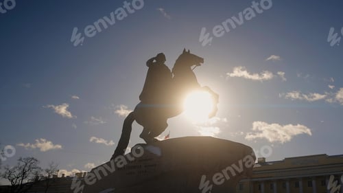 Preview: The cultural heritage of Europe. Action. Beautiful monuments shot against the background of a bright