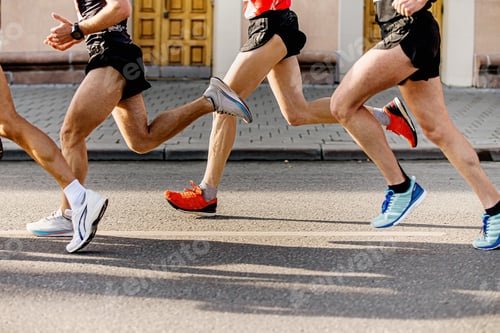 Preview: legs group of athletes runners