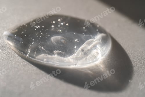Preview: The texture of the serum or oil on an emerald background.
