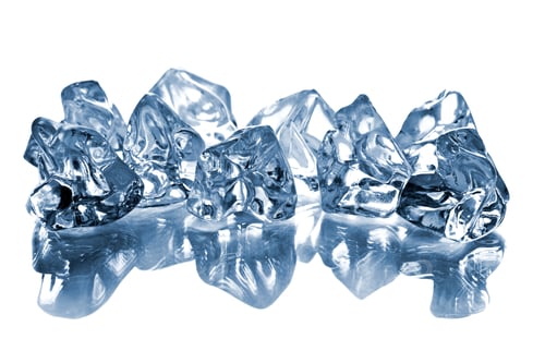 Preview: the ice cubes on glass table