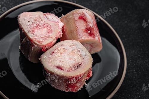 Preview: raw bone food with bone marrow fresh delicious healthy eating cooking appetizer meal food snack