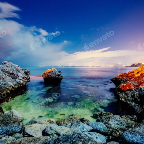 Preview: Fantastic view of the nature reserve Monte Cofano. Dramatic scen