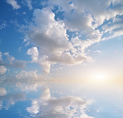 Preview: Sky background and water reflection.