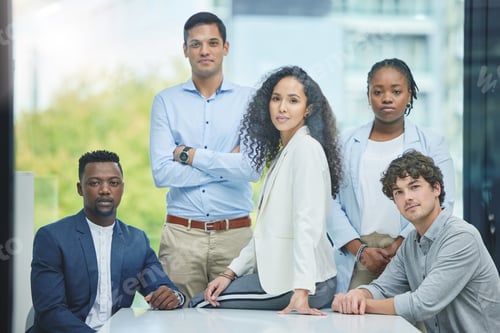 Preview: The authors of our own destinies. Shot of a team of businesspeople in their office together.