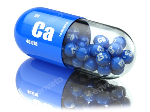 Preview: Pills with calcio CA element Dietary supplements. Vitamin capsul