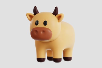 Предпросмотр: 3D-корова