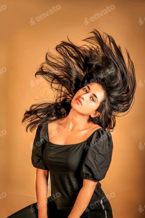 Preview: Beautiful Portrait of Sexy Young & Elegant Woman Posing for new year