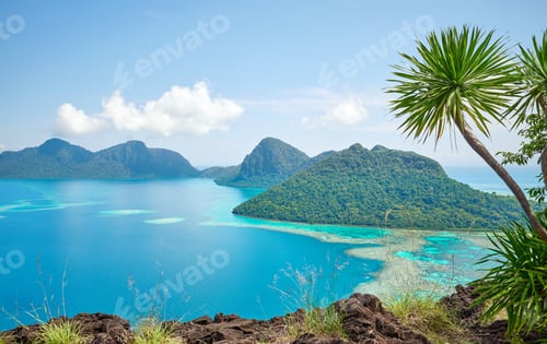 Preview: Bohey Dulang Island in the Tun Sakaran Marine Park, Sabah, Borneo, Malaysia.