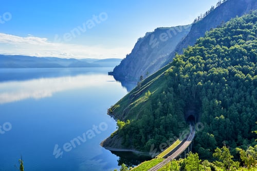 Preview: View of Lake Baikal and Section of Circum-Baikal Railway