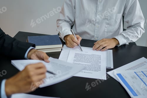 Preview: Legal counsel presents to the client a signed contract
