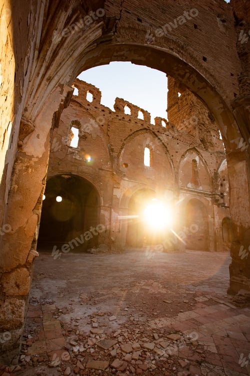 Preview: Ruins of the town of Belchite, Zaragoza. Spain