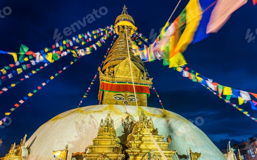 Preview: Night view of Swayambhu Stupa