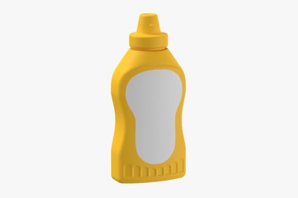 Preview: Mustard Squeeze Bottle with Blank Label