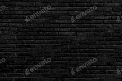 Preview: Abstract Black brick wall texture for background.