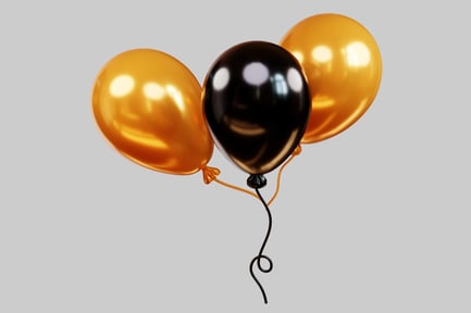 Preview: Contemporary Trio of Suspended Balloons on a Cord