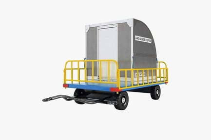 Preview: Airport Baggage Trailer with Enclosed Cargo