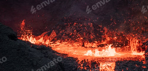 Preview: volcano eruption lava flow Iceland