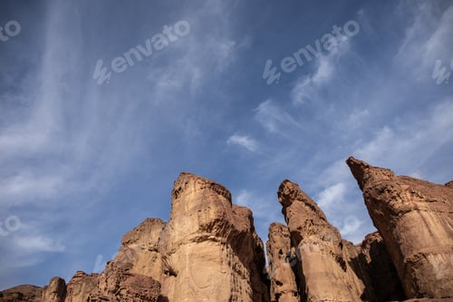 Preview: Majestic Rock Formations Against a Blue Sky