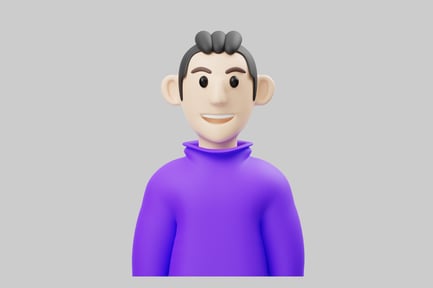 Preview: Cartoon character: cheerful man