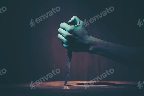 Preview: Green hand of the ghost on Halloween