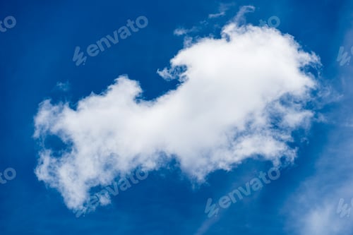 Preview: Blue sky with white cloud for nature background.