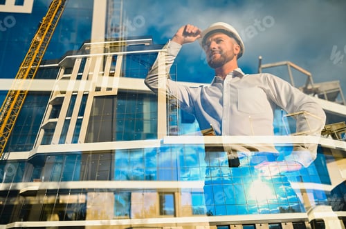 Preview: Portrait of an handsome engineer at work