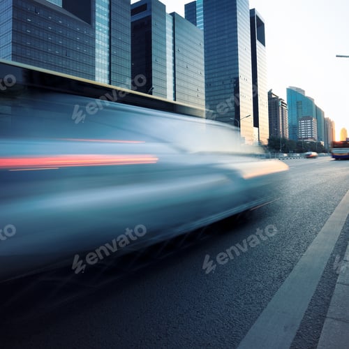 Preview: car motion blur in dusk