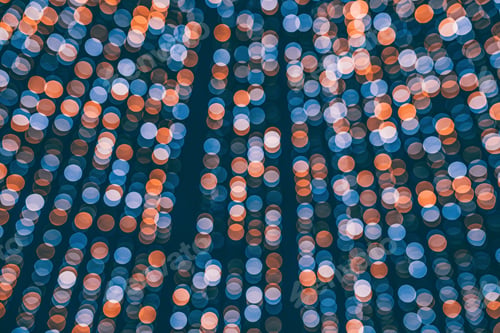 Preview: Christmas lights over dark blue background