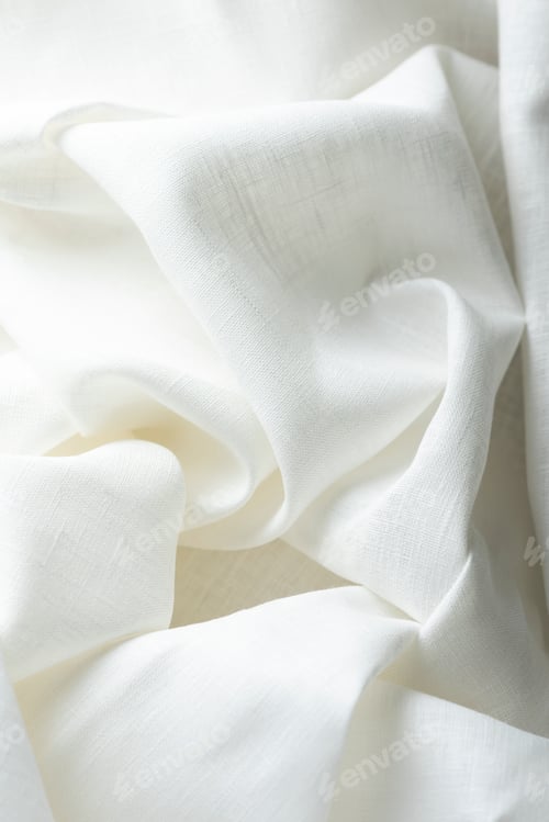 Preview: White linen fabric