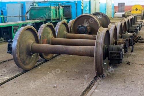Preview: Repair and restoration of the train wagon maintenance wheels with train stations
