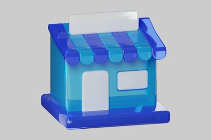 Preview: Blue storefront icon