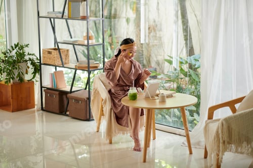 Preview: Woman Applying Patches in the Morning