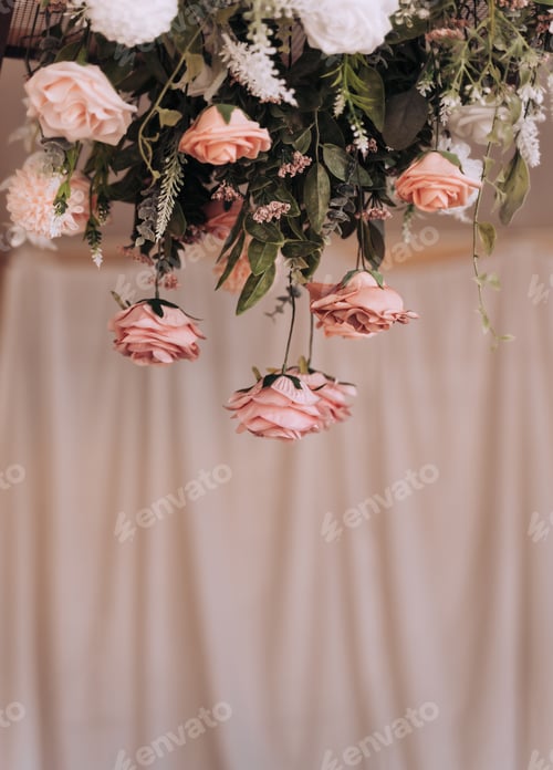 Preview: Floral decor background with copy space