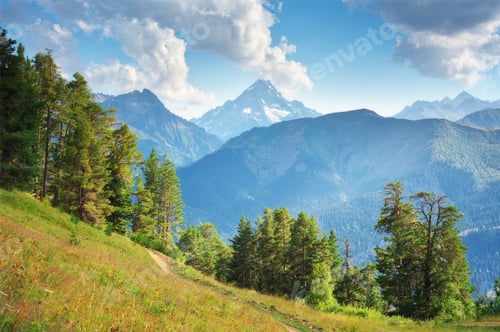 Preview: Nature landscape view in mountain at day.