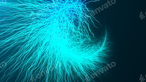 Preview: particles Asymmetrical Branching Fractal network