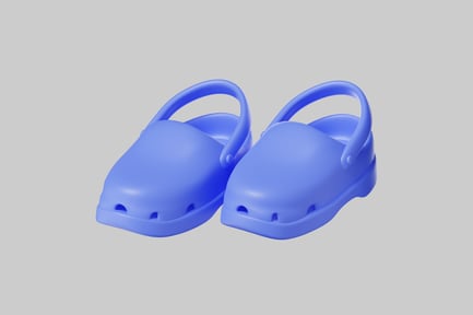 Preview: Blue clog sandals