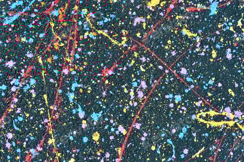 Preview: Colorful Splattered Paints on Dark Textured Background