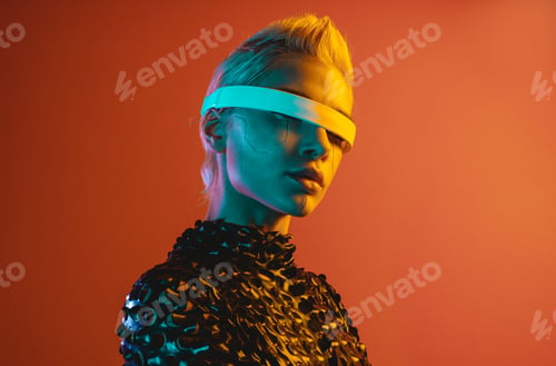 Preview: Representation of a bionic super human with advanced technology parts