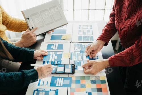 Preview: Creative team web designer planning application development