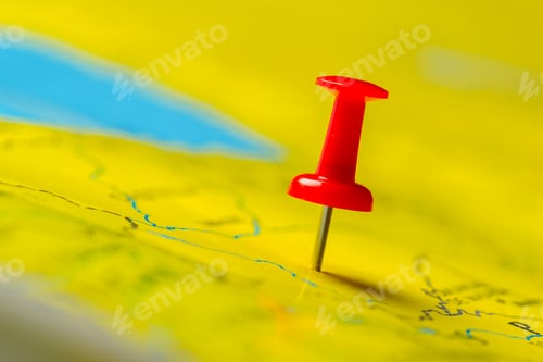 Preview: Travel destination points on a map