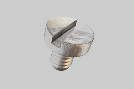 Preview: Cylindrical metallic object with textured top and lateral apertures