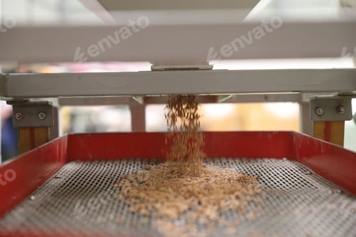 Preview: Factory Machine Milling Rice In Close Up