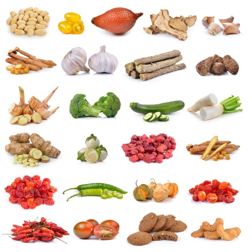 Preview: set of food on white background