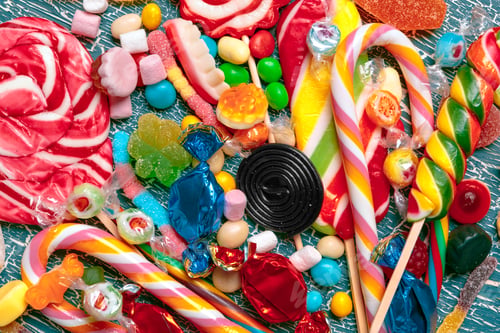 Preview: Different colorful fruit candy