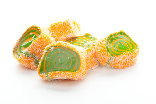 Preview: Tasty Turkish delight isolated on white
