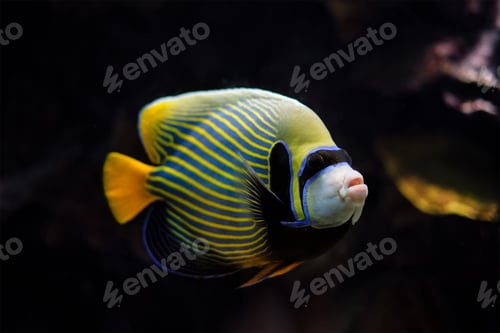 Preview: Emperor angelfish fish underwater in sea