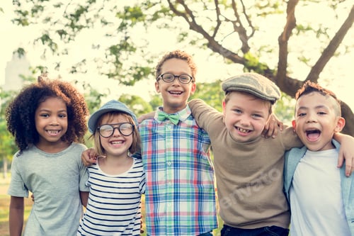 Preview: Casual Children Cheerful Cute Friends Kids Concept