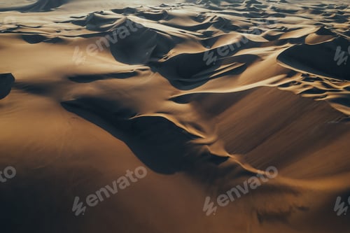 Preview: Aerial sunset photo of desert textures in Huacachina, Ica, Peru, South America