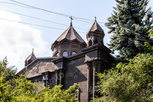 Preview: black tuff Cathedral of Holy Mother of God, Gyumri