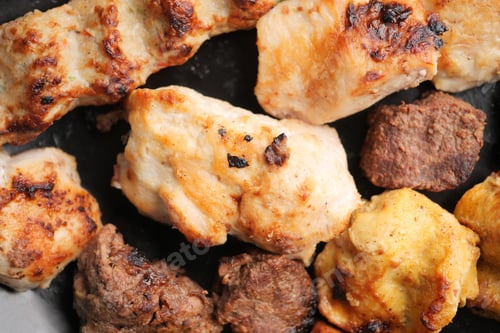 Preview: detail shot of Seekh Kabab on a plate